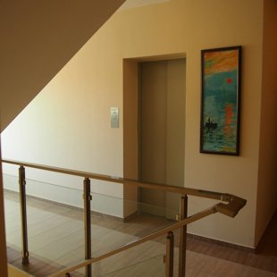 The building interior.