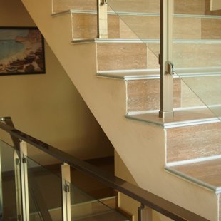 The building interior.