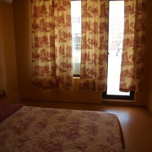 The bedroom is conveniently connected to the terrace.