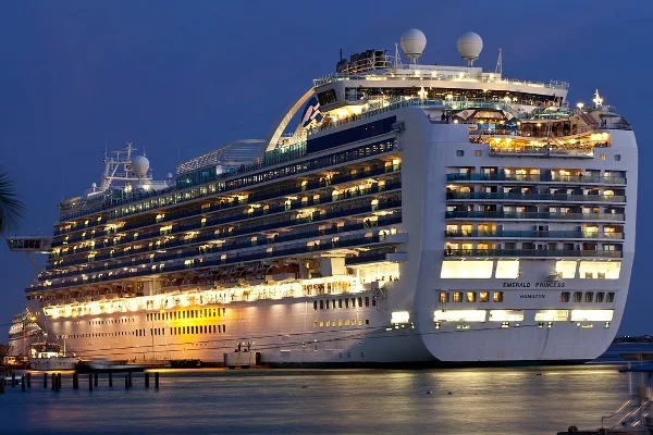 The Emerald Princess cruise ship made a dazzling first appearance in the region in 2015. 