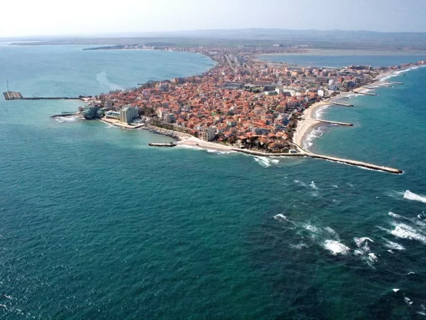 A birds-eye view of Pomorie peninsula