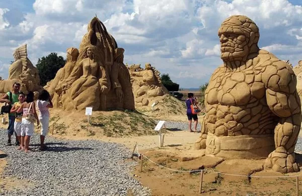 Sand scluptures from the  Burgas annual exibition.